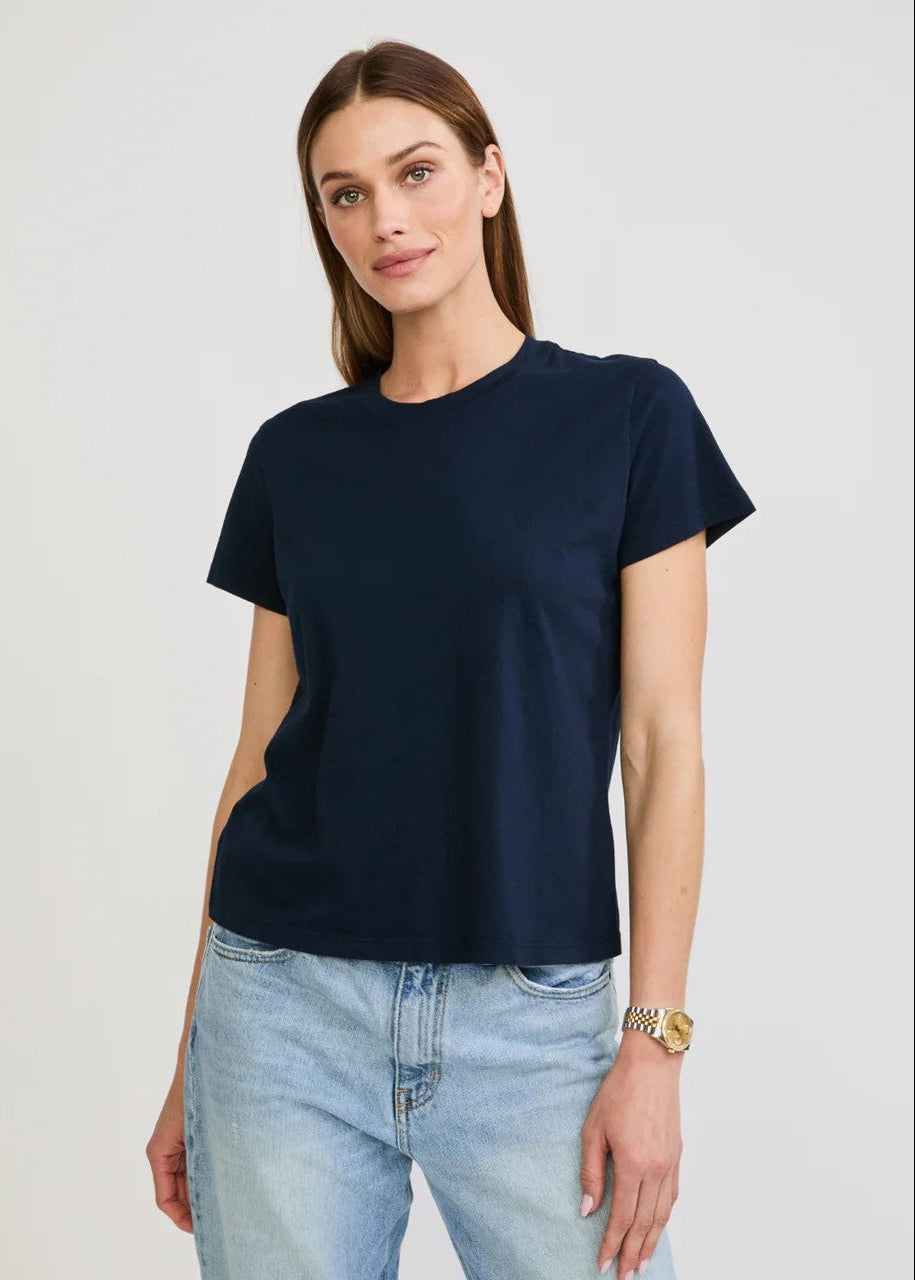 Charlotte Crew Neck Tee - Navy