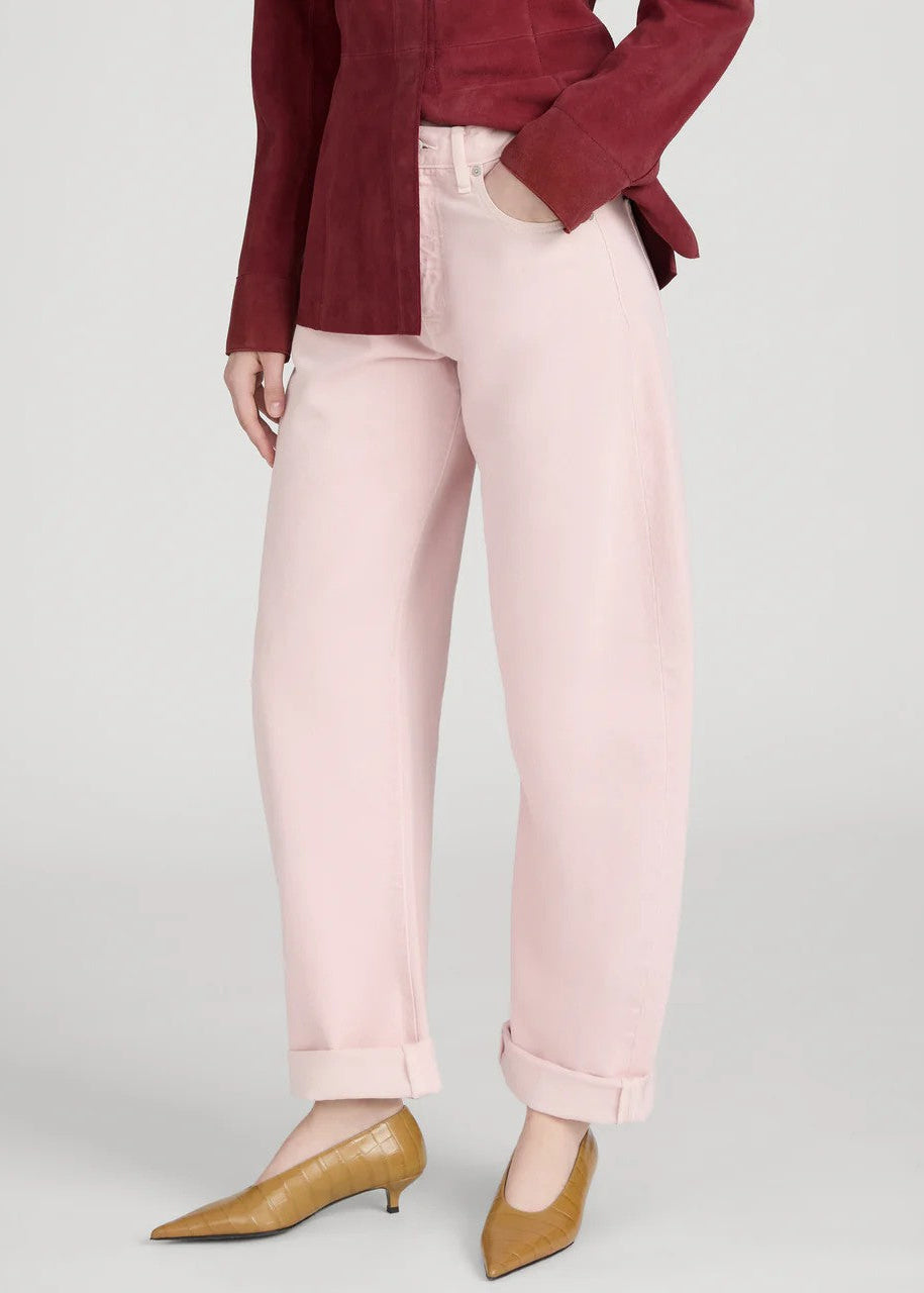 Woman wearing pink pants