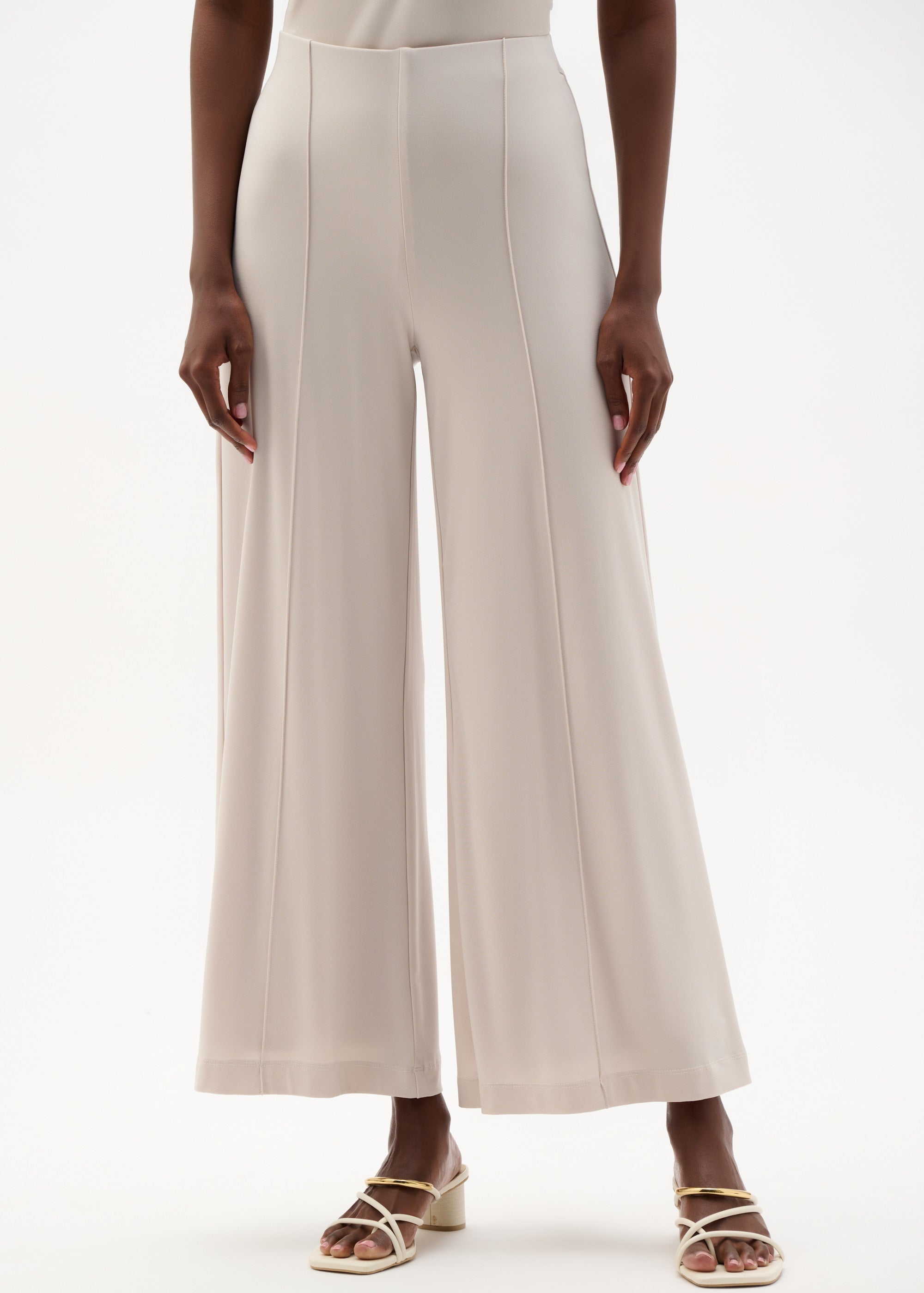 Silky Knit Wide Leg Pull-On Pants