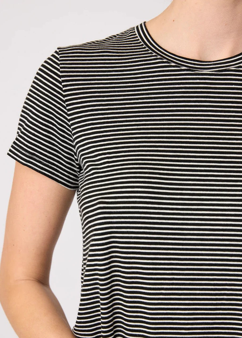 Brooklyn Striped Tee - Black/White