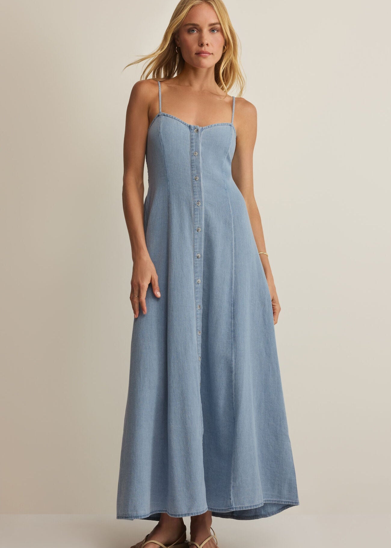 Woman in Blue Dress