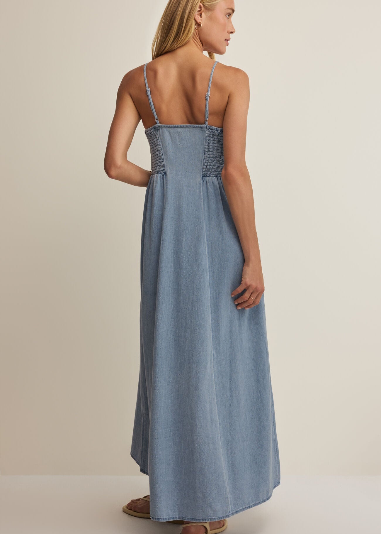 Woman in Blue Dress