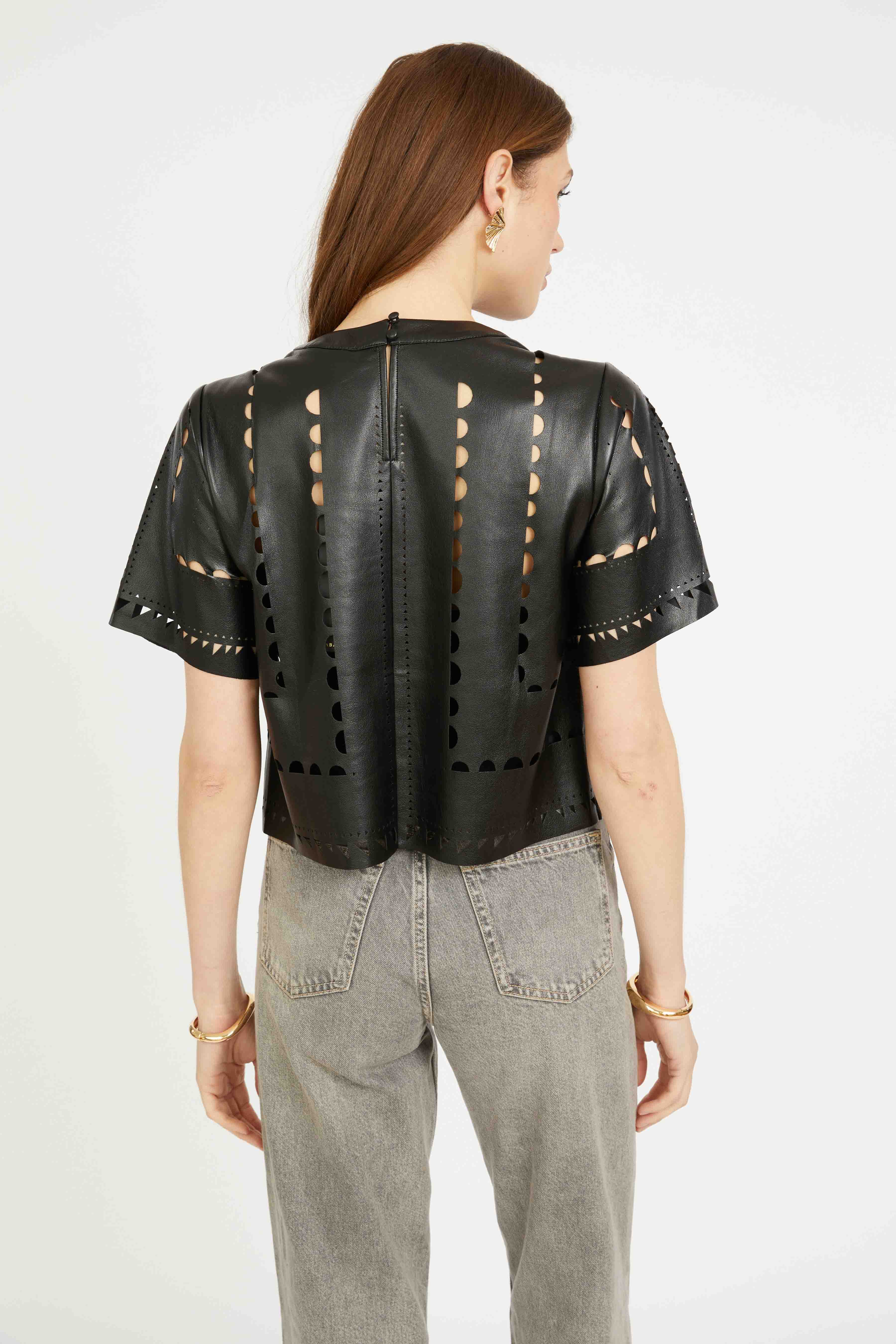 Anisa Top Vegan Leather