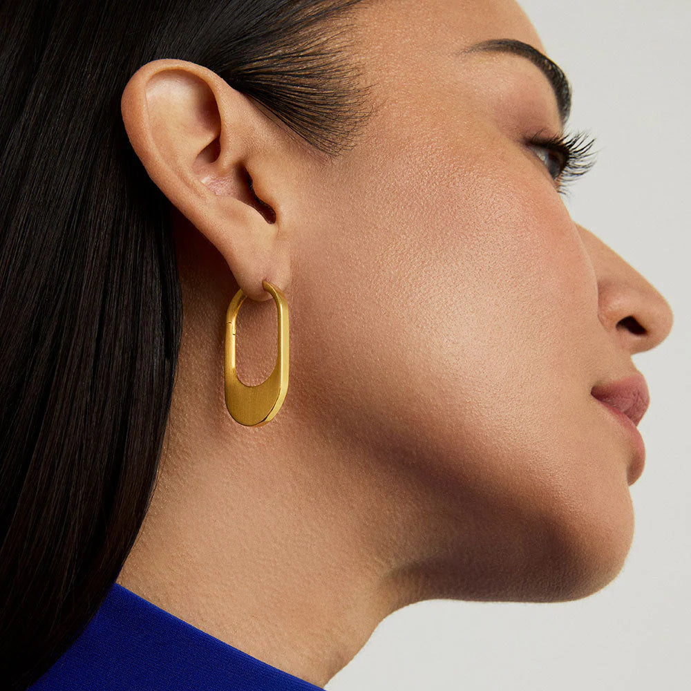 Crosby Hinged Huggie Hoops