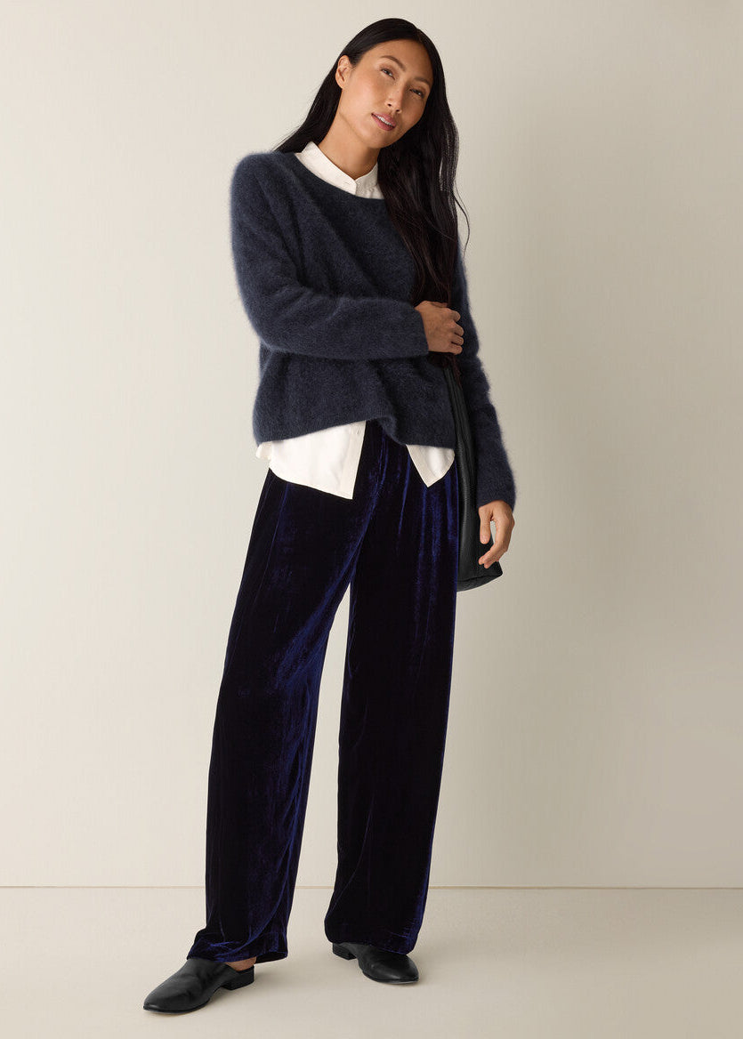 Straight Ankle Pleated Pant