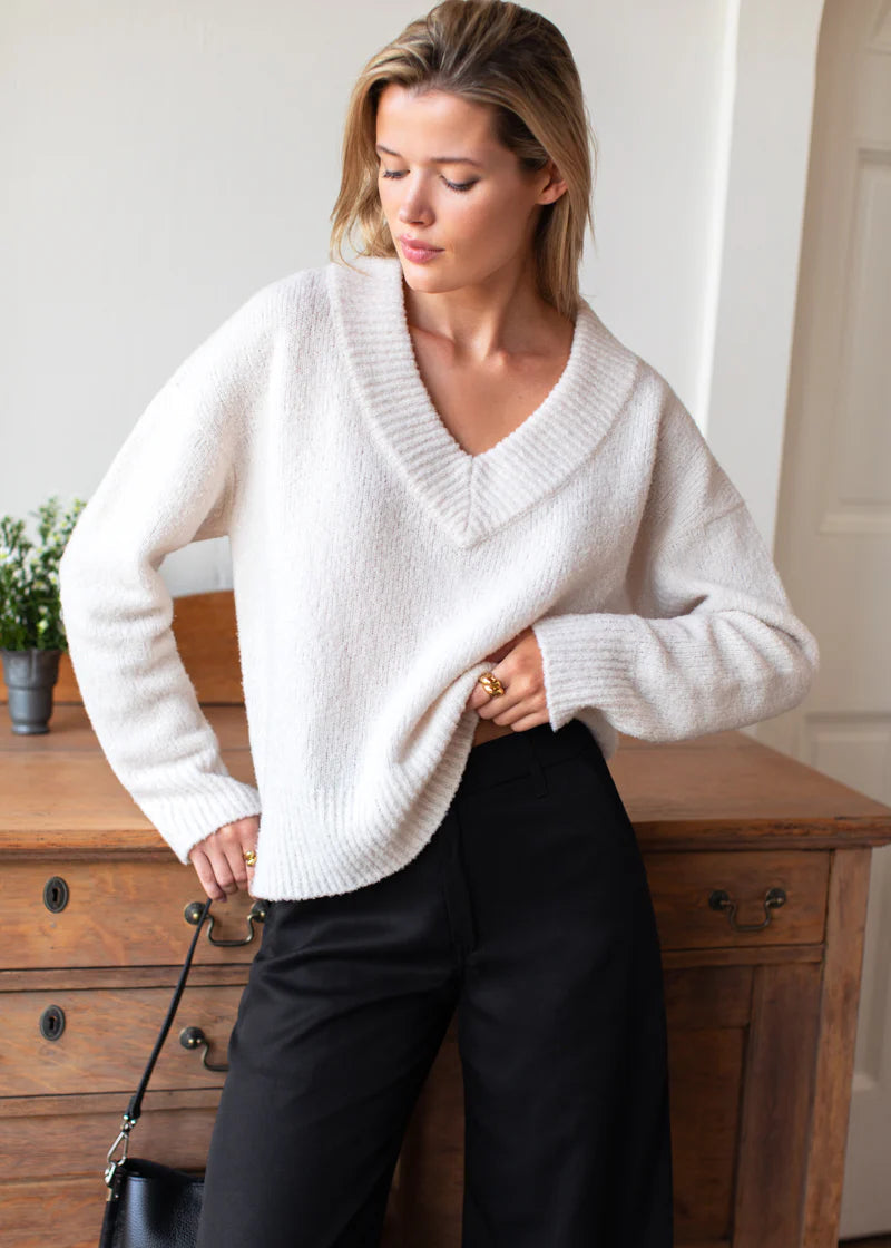 Boxy V Neck Sweater