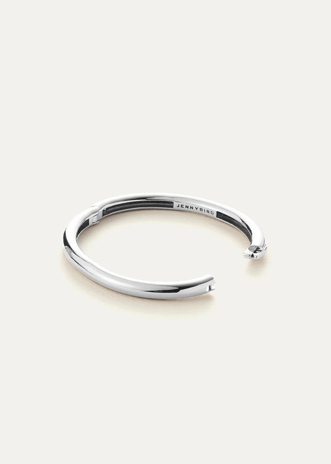 Silver bracelet on a white background