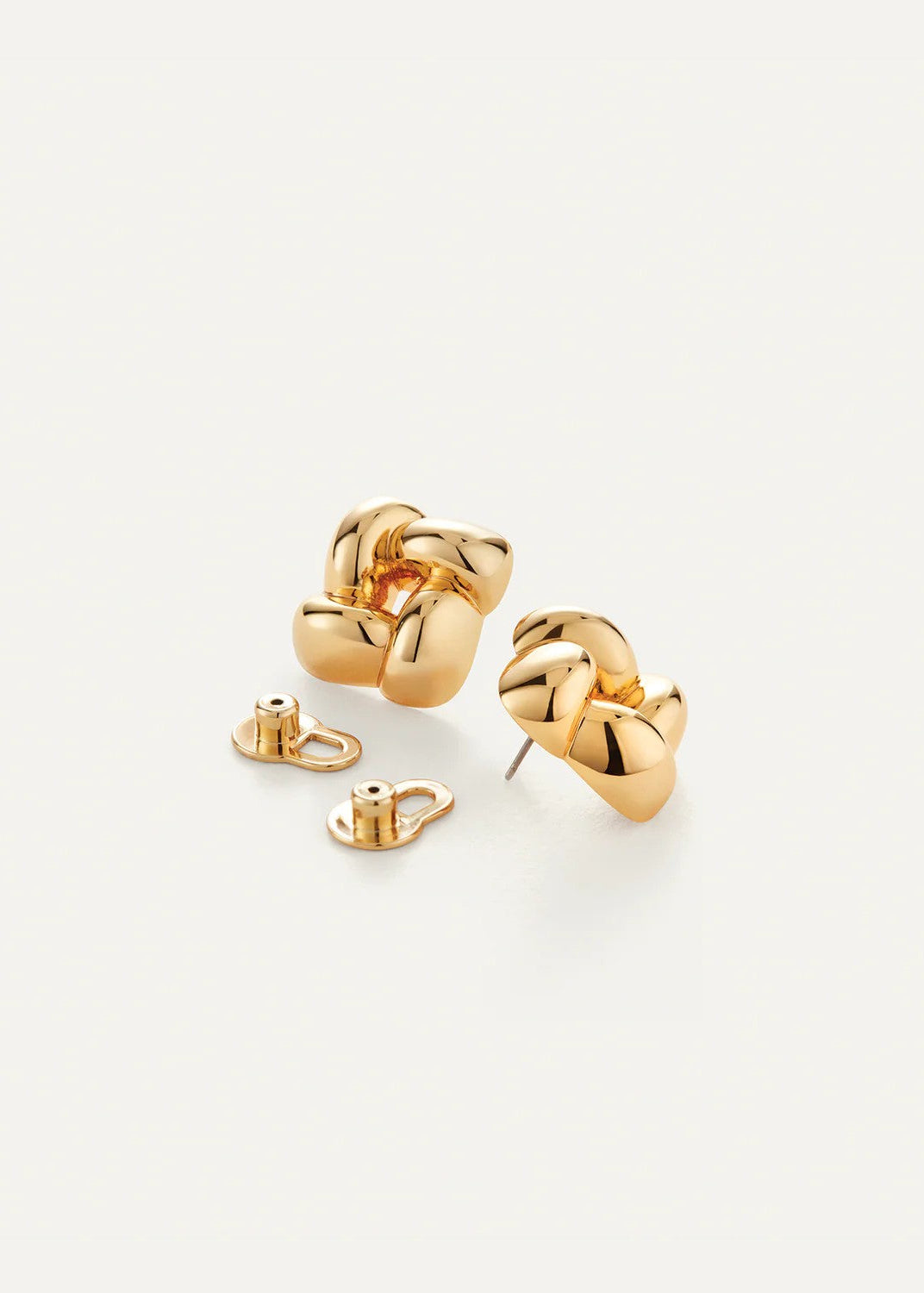 Small Woven Earrings - Gold