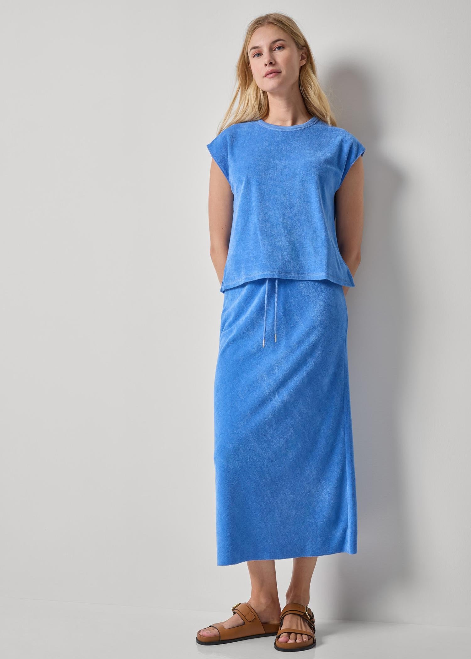 Terry Boxy Sleeveless Top