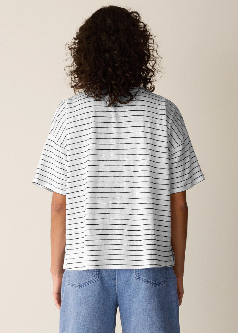 Organic Linen Jersey Stripe Box