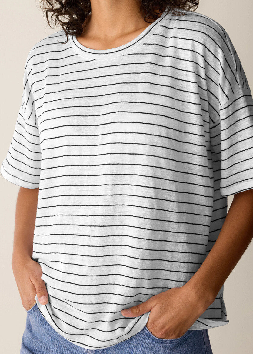 Organic Linen Jersey Stripe Box