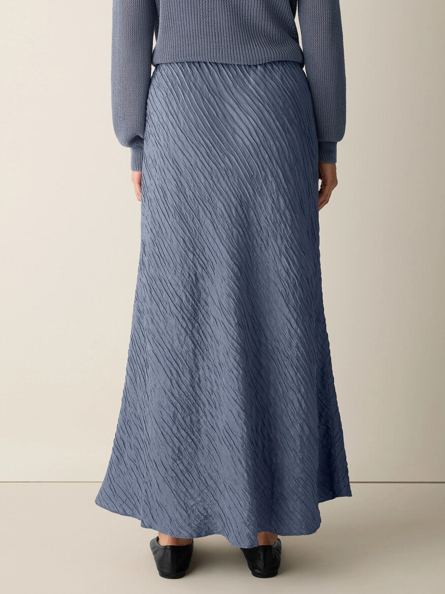 Textured Silk Jacquard Bias Skirt