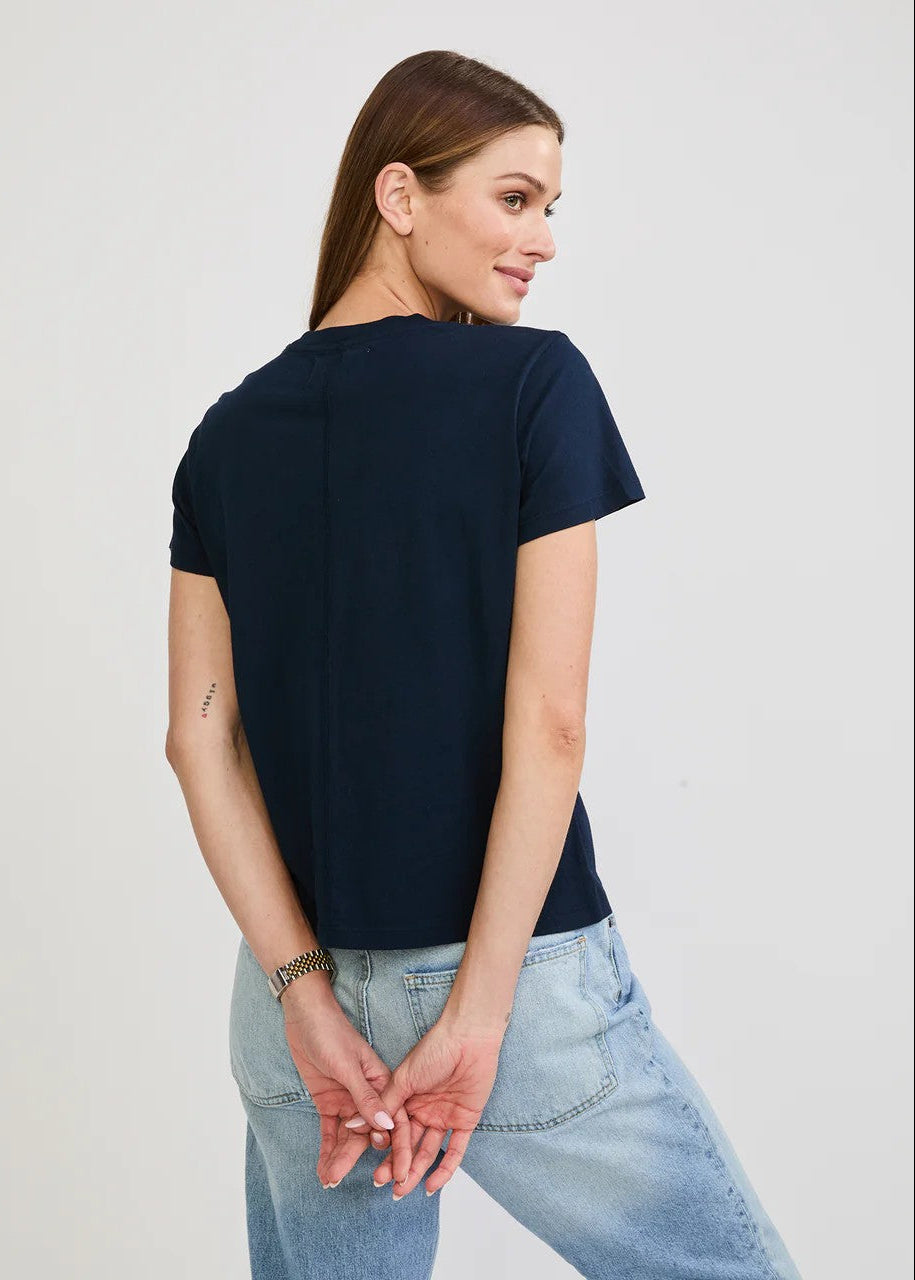 Charlotte Crew Neck Tee - Navy