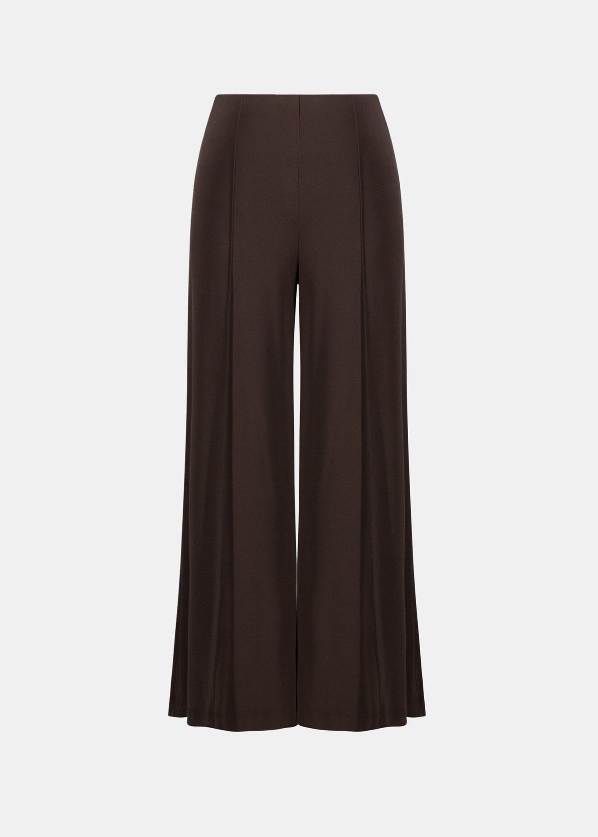 Brown wide-leg pants on a white background