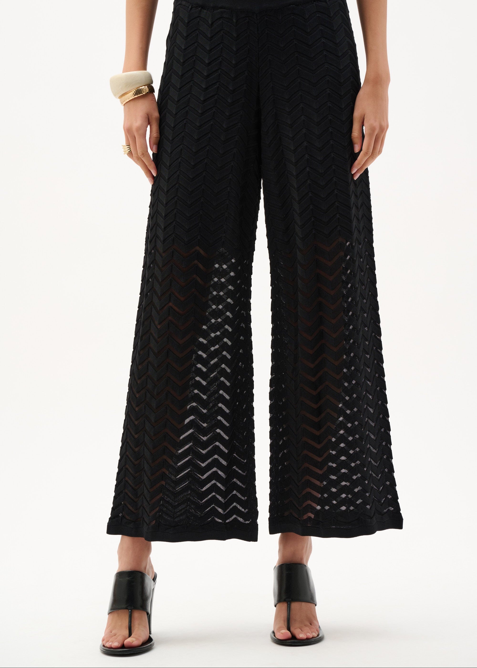 Chevron Stitch Culotte Pants