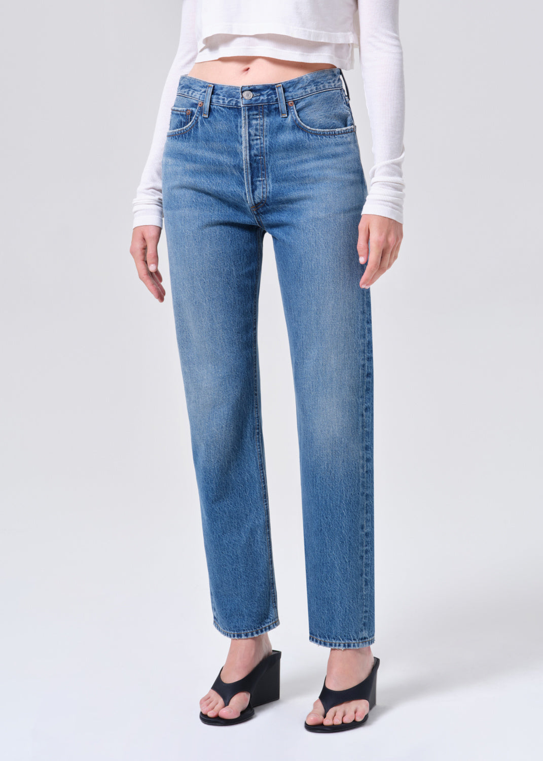 Woman in blue jeans