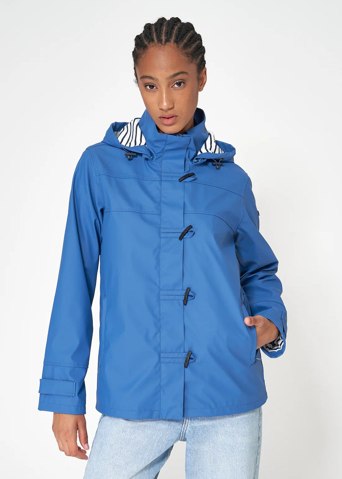 Raincoat with Stripe Lining - "High Tide"