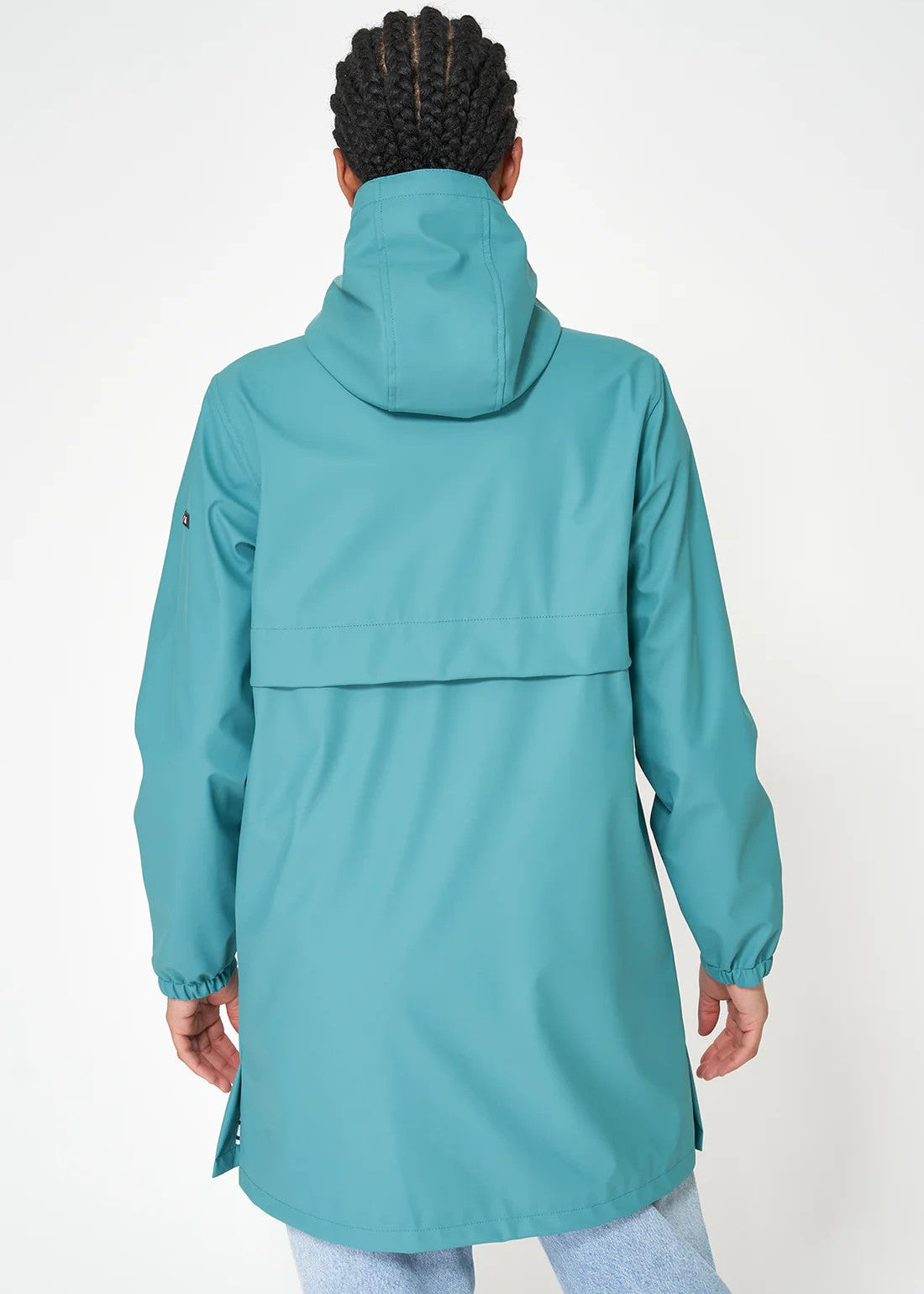 Raincoat with Striped Lining - "Teal"