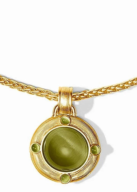 green and gold necklace