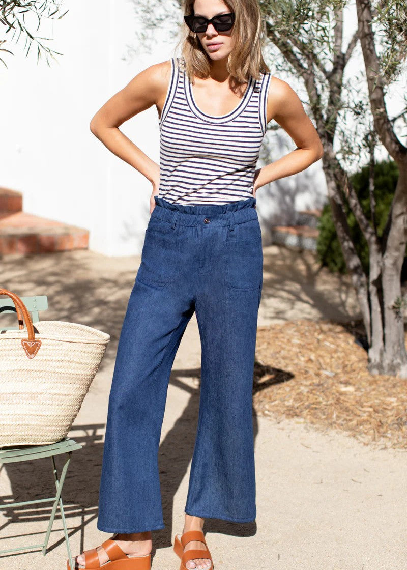 Zip Front Tulip Crop Flare