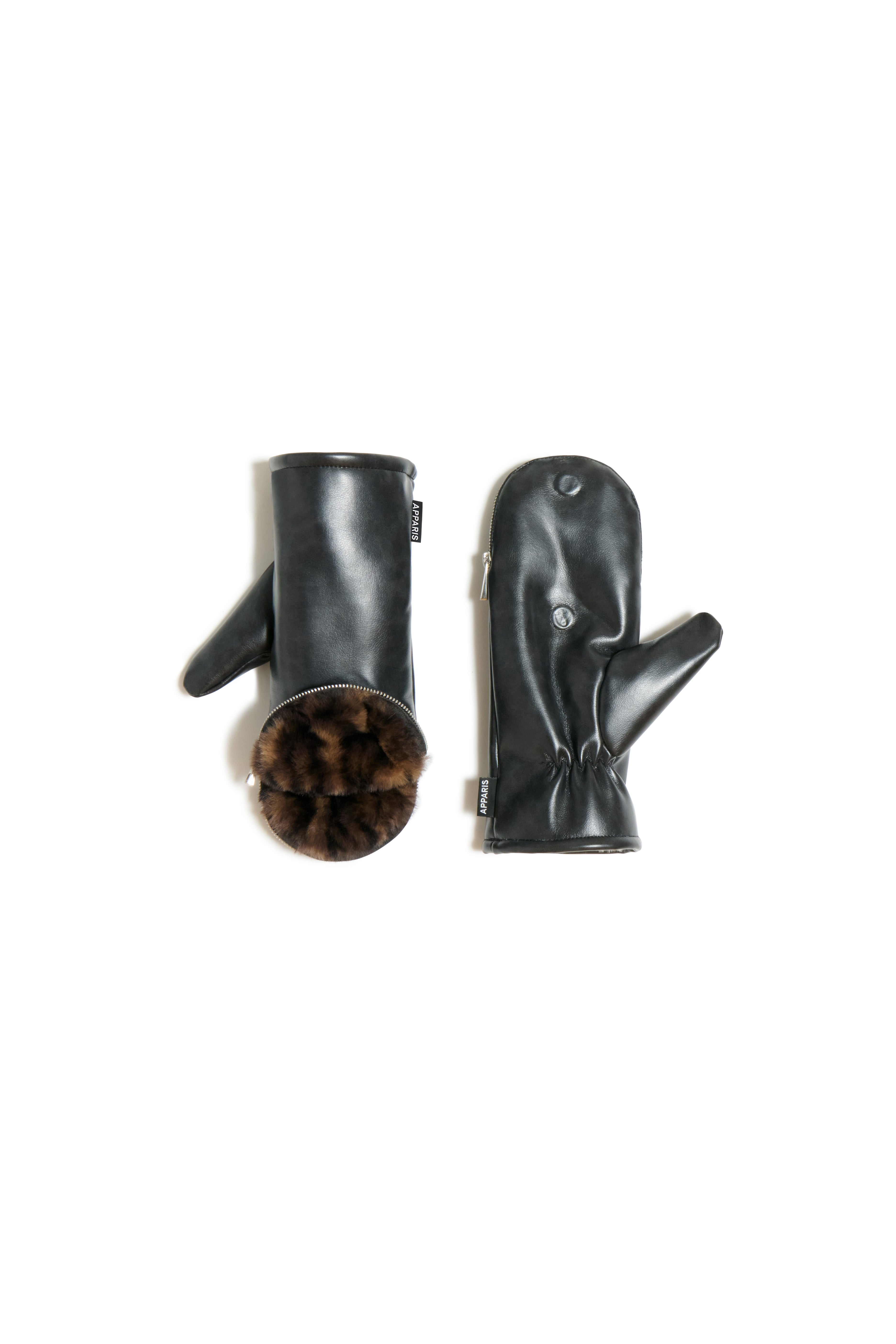 Noa Leopard Zipper Gloves
