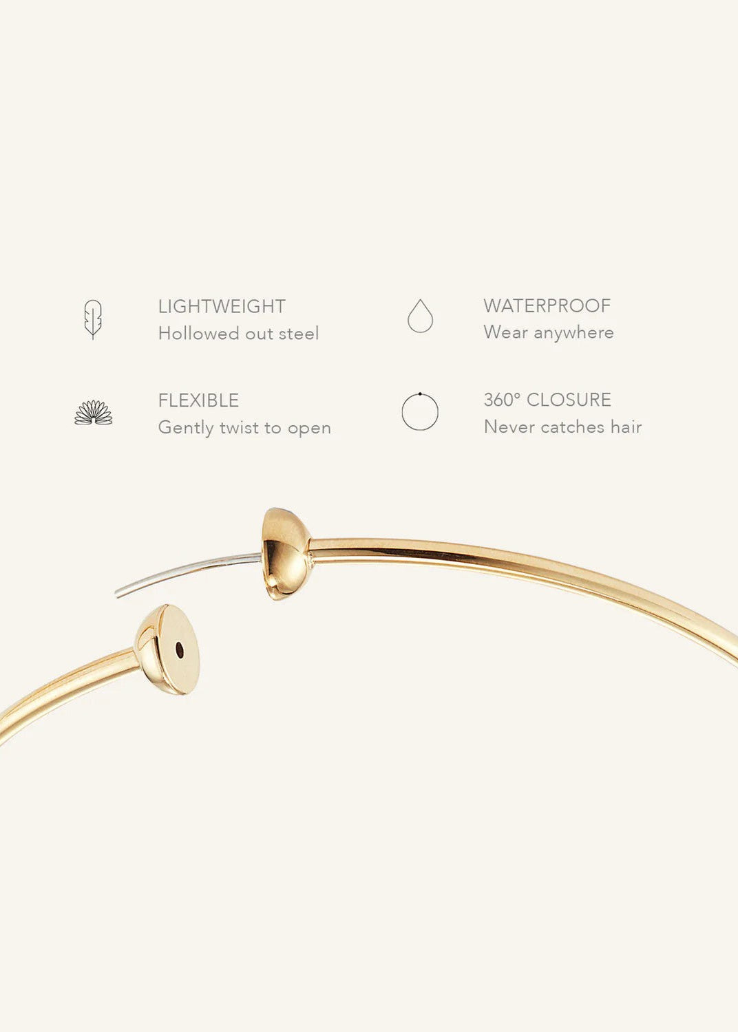 Small Icon Hoops - Gold