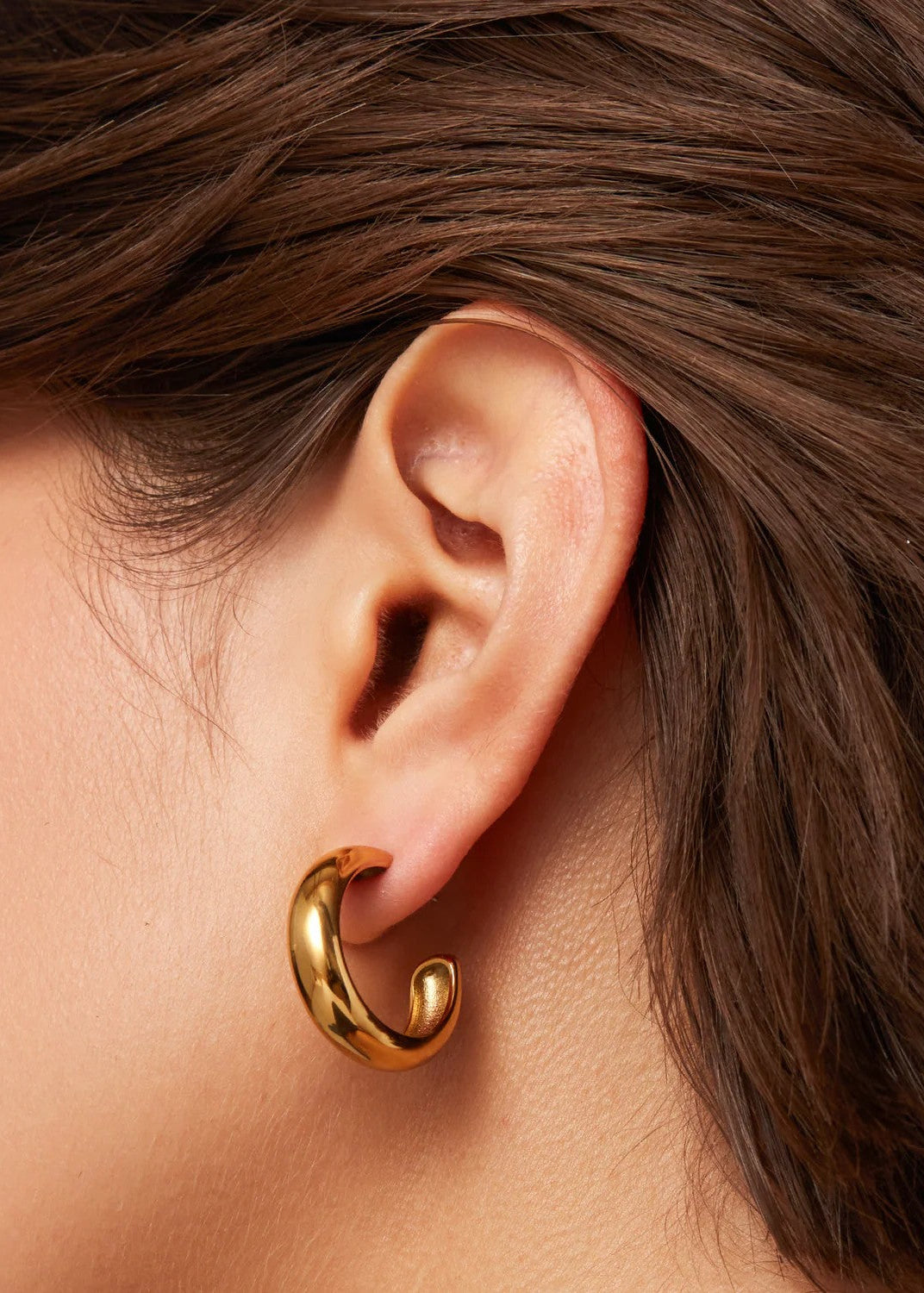 Staple Hoops - Gold