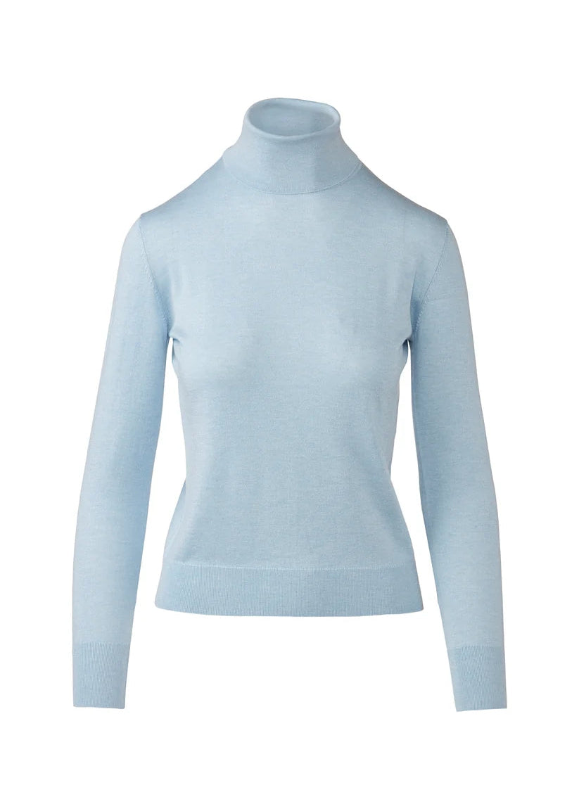 Blue sweater on white background