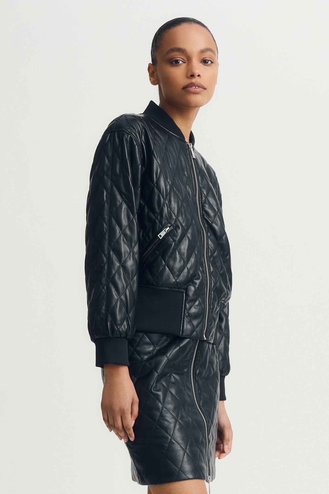 Quilted Bomber Jacket