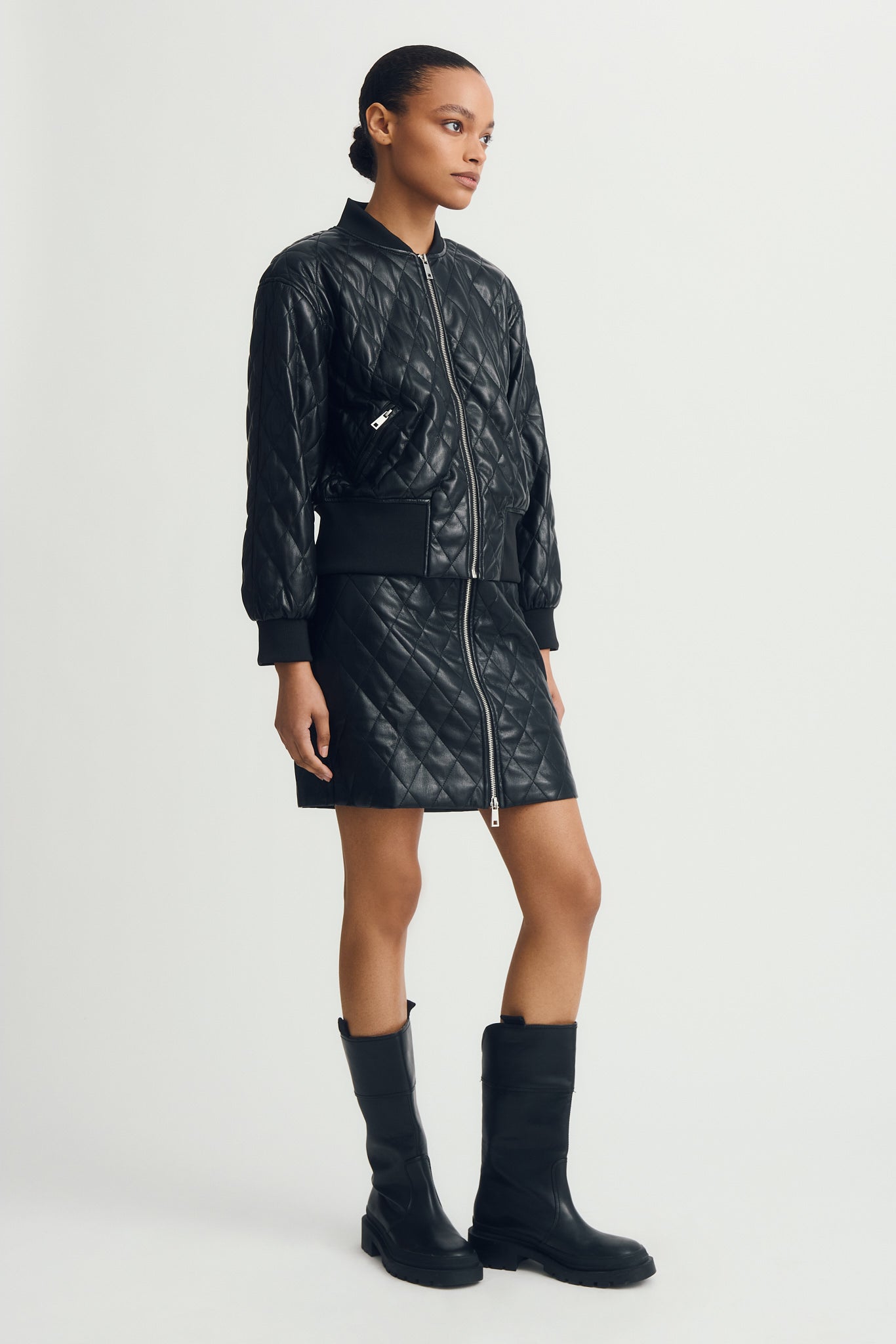 Quilted Bomber Jacket