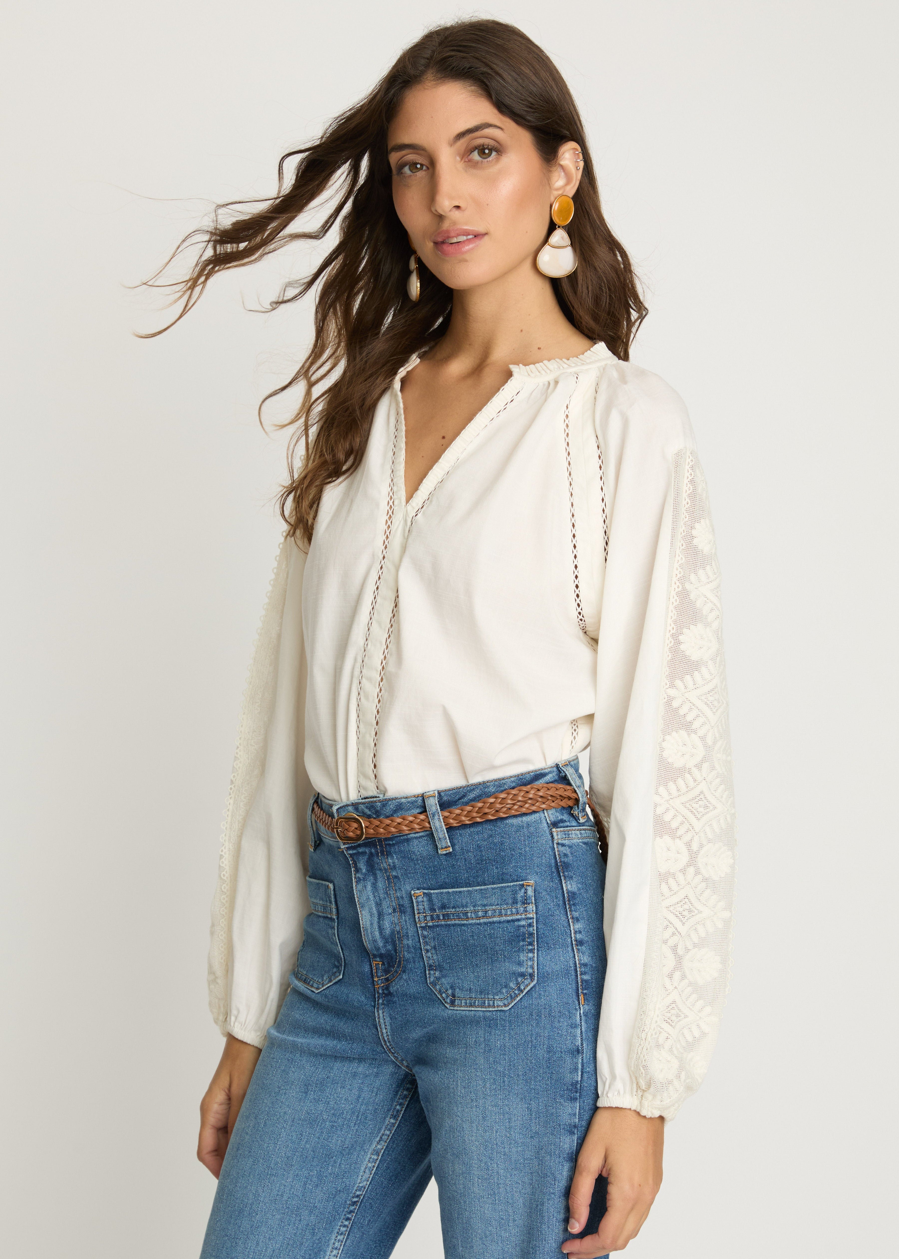 Woman in White Top