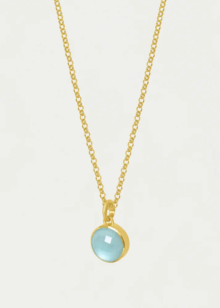 Sky Blue Doublet Pendant Necklace
