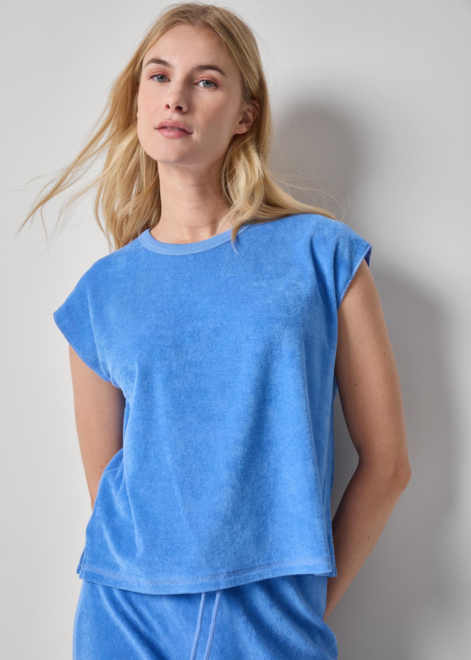 Terry Boxy Sleeveless Top