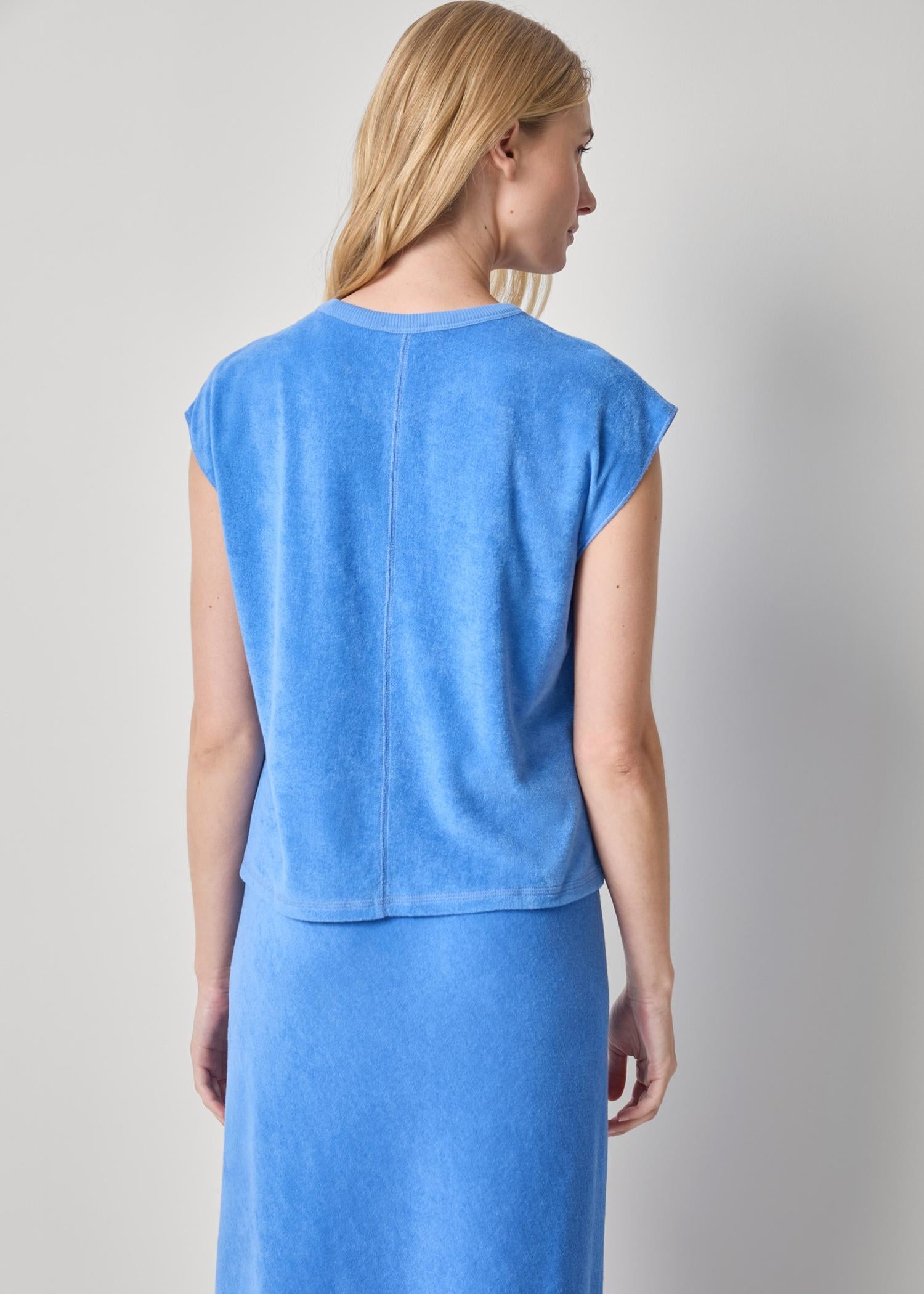Terry Boxy Sleeveless Top