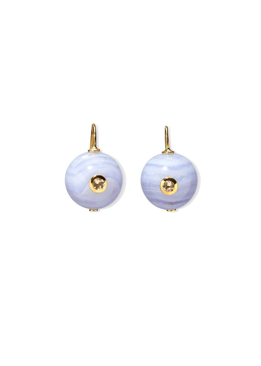 Comet Earrings in Blue Agate