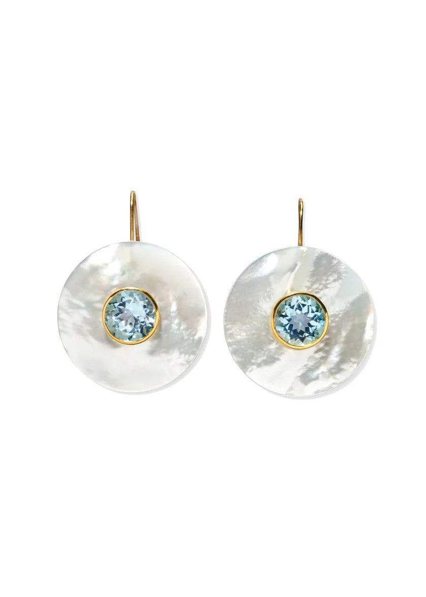 Taj Earrings in Blue Topaz