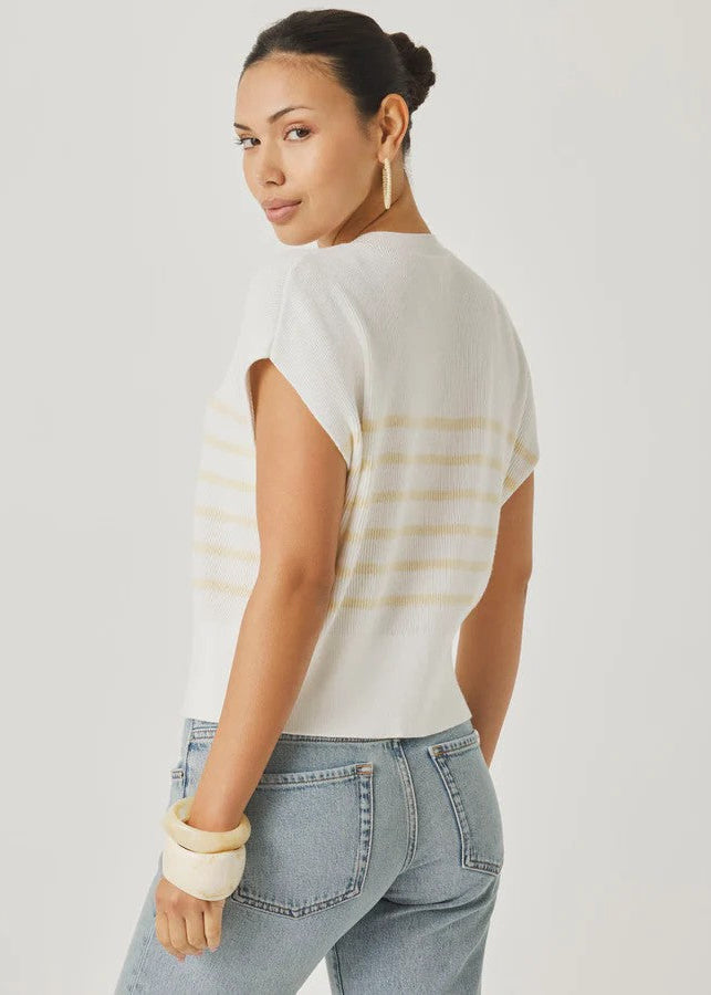 Sleeveless Striped Cardi