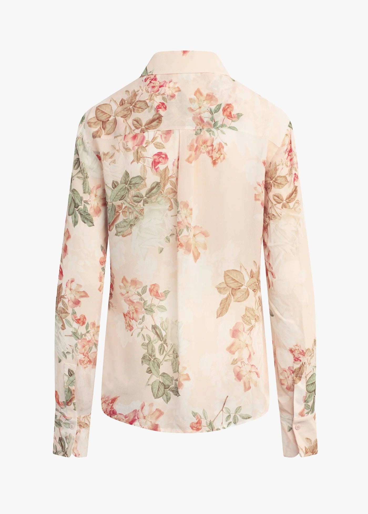 Floral patterned blouse on a white background