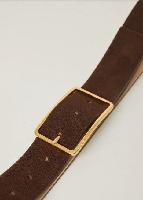 Milla Suede Belt "Chocolate Gold"