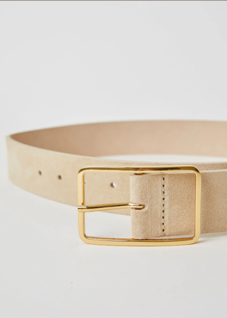 Milla Suede Belt "Light Sand Gold"
