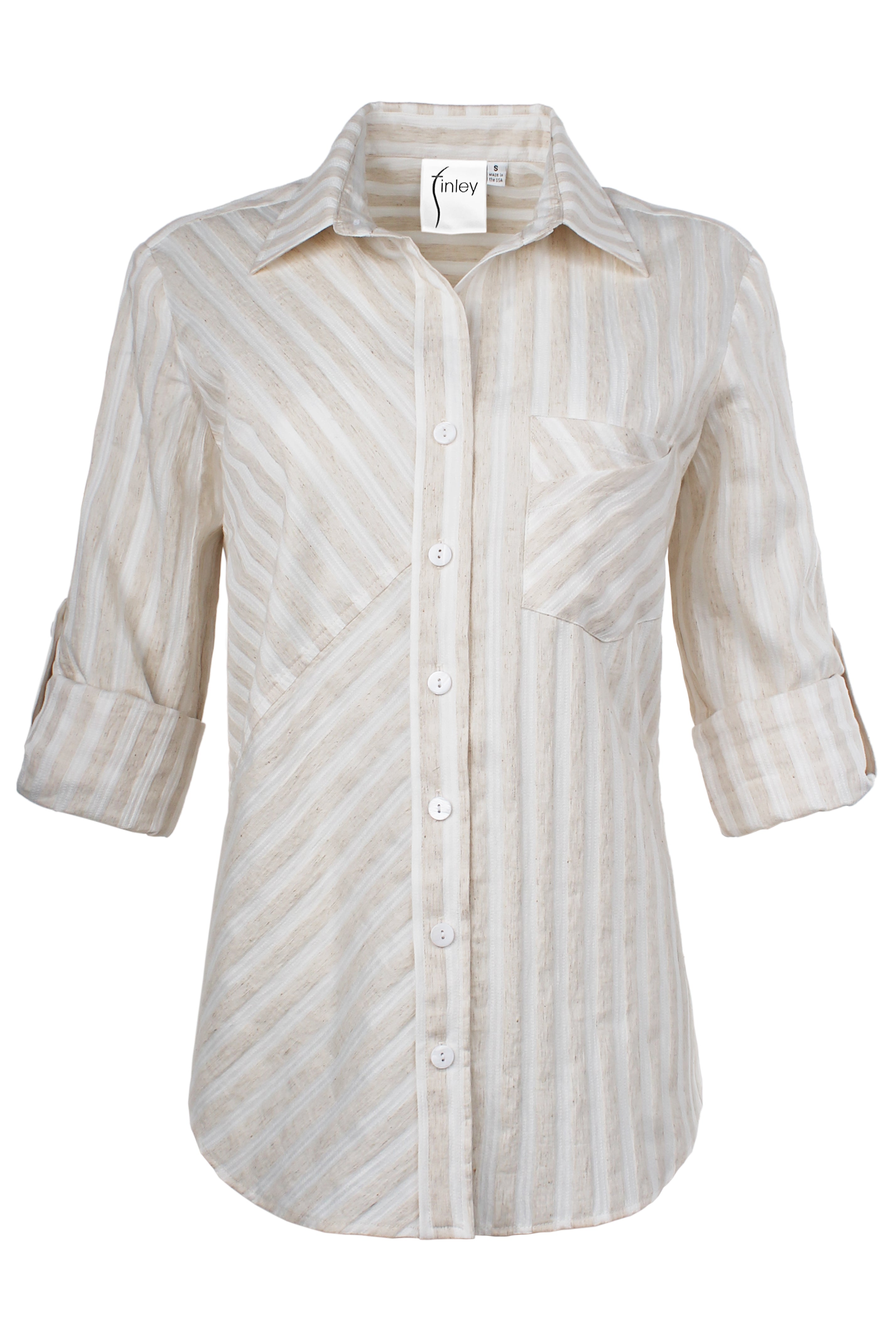 Teigan Shirt Natural Strip