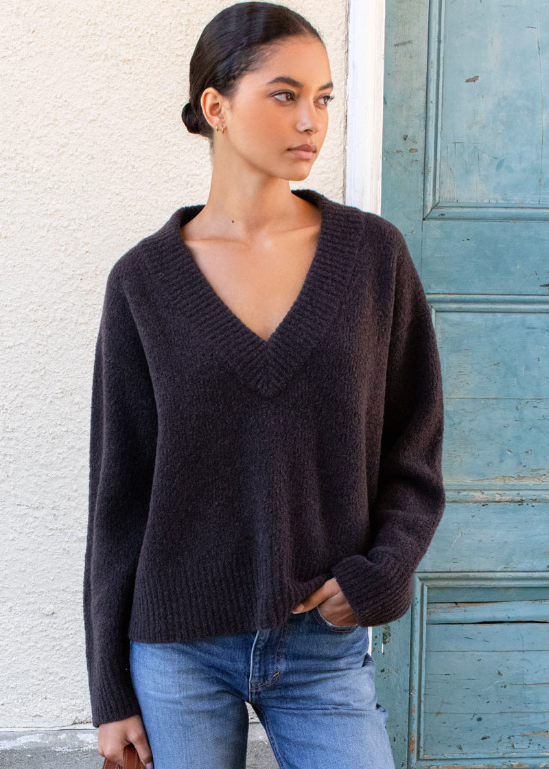 Boxy V Neck Sweater