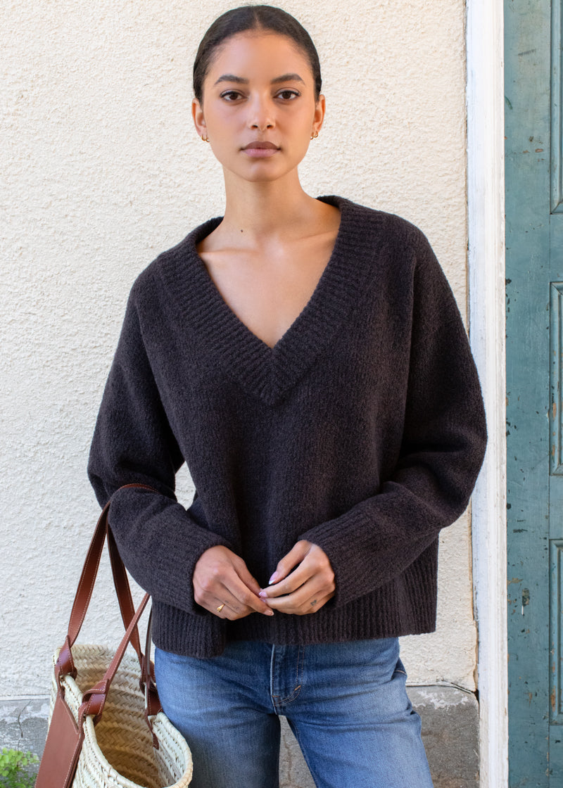 Boxy V Neck Sweater