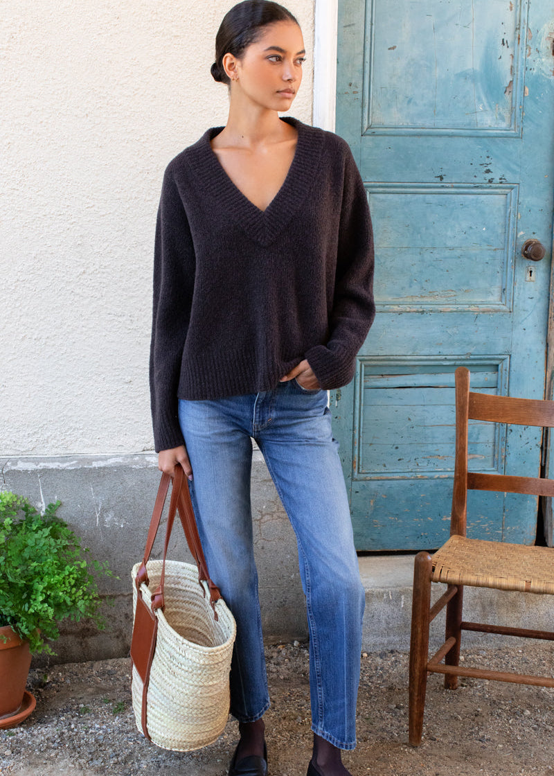 Boxy V Neck Sweater